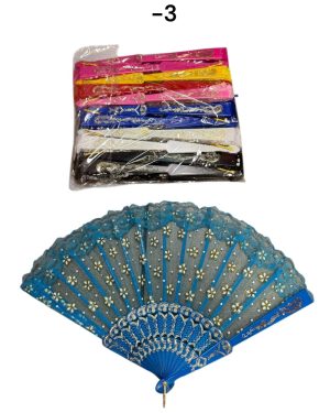 WACHLARZ SATYNOWY Z TWORZYWA ELEGANCKI NA LATO 6784076