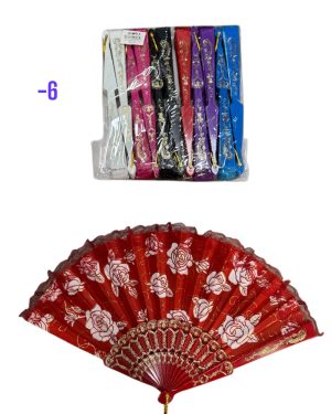 WACHLARZ SATYNOWY Z TWORZYWA ELEGANCKI NA LATO 6784077