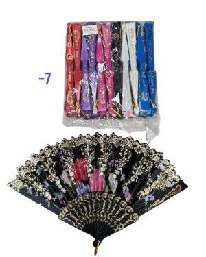 WACHLARZ SATYNOWY Z TWORZYWA ELEGANCKI NA LATO 6784080