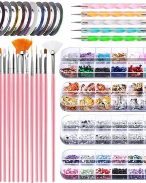 ZESTAW DO ZDOBIENIA PAZNOKCI OZDOBY FOLIA CYRKONIE 6785209