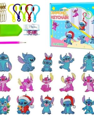 DIAMENTOWY haft mozaika breloczki zawieszki dla dzieci 5D prezent STITCH 6785288
