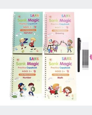 MAGICZNE KSIAZECZKI DO NAUKI PISANIA LITERY KALIGRAFIA ZESTAW 4SZT 6785346