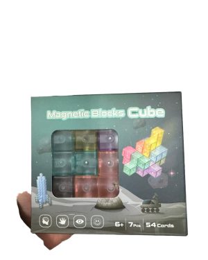 KOSTKA MAGNETYCZNA UKŁADANKA LOGICZNA KLOCKI 6785578