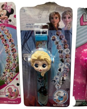 ZEGAREK 3D Z PROJEKTOREM MYSZKA MINNIE 6785840