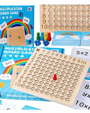 TABLICZKA MNOŻENIA GRA DREWNIANA MONTESSORI NAUKA 6786062