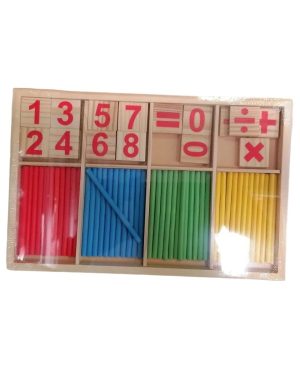 Zestaw edukacyjny drewniany do nauki liczenia 72el 6786070