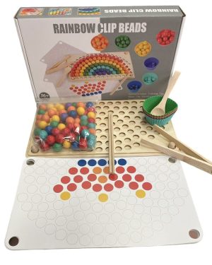 DREWNIANA GRA MONTESSORI KULKI TĘCZA 6786136