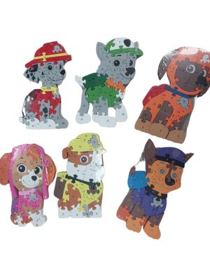 Psi Patrol_ Zestaw Puzzle Drewniane_ Ukladanka_ Skye_ Chase_ Marshall_Rocky 6786152