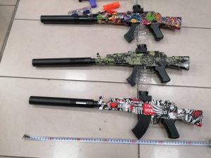 ZABAWKA PISTOLET NA BATERIA KULKI ZELOWE 6786530