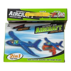 Samolot Styropianowy Wyrzutnia Pistolet Duży Szybowiec Latawiec Światła LED 6786865