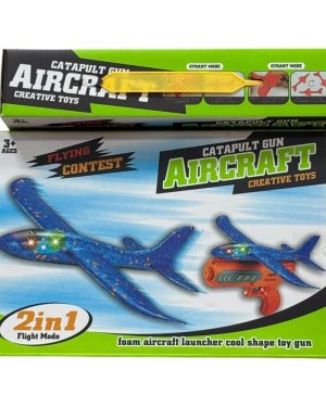 Samolot Styropianowy Wyrzutnia Pistolet Duży Szybowiec Latawiec Światła LED 6786865