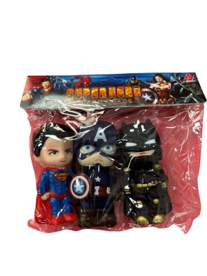ZESTAW 3 SZT GUMOWE SUPER HERO 6787502