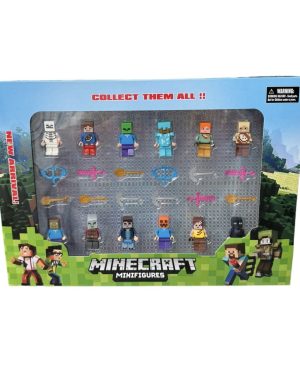FIGURKI MINECRAFT 12SZT AKCESORIA ZESTAW KLOCKI 6789967