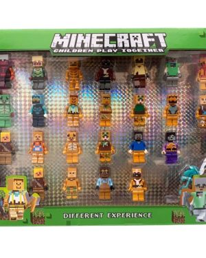 DUŻY ZESTAW XXL FIGUREK MINECRAFT 24 FIGURKI AKCESORIA KLOCKI LUDZIKI NOWE 6789994