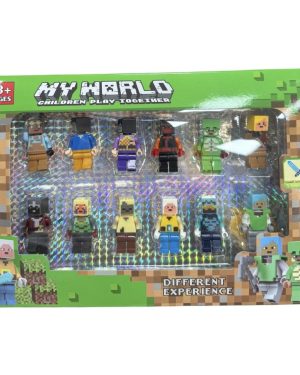 ZESTAW KLOCKÓW MINECRAFT KLOCKI mini FIGURKI MINECRAFT 12 sztuk 6790011