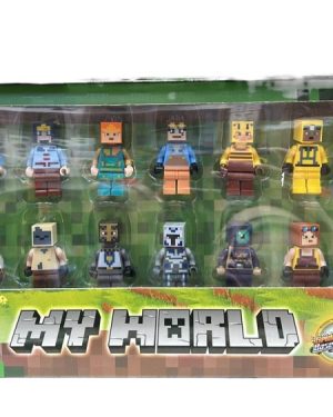 FIGURKI MINECRAFT ZESTAW 16 FIGUREK KLOCKI LUDZIKI 6790013