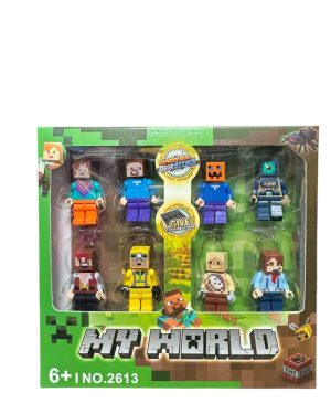 FIGURKI Z KLOCKÓW 8PCS  Minecraft 6790014