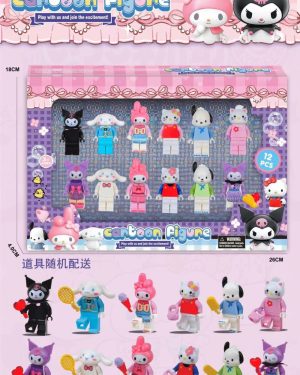 KUROMI HELLO KITTY FIGURKI 12 SZTUK AKCESORIA ZESTAW 6790337
