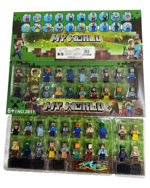 ZESTAW FIGURKI KLOCKI MINECRAFT 20szt AKCESORIA ZESTAW KLOCKI 6790496