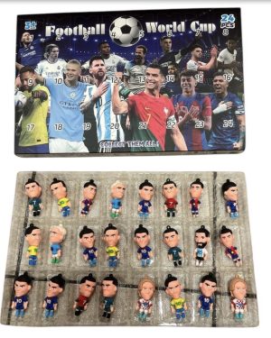KALENDARZ ADWENTOWY PIŁKA NOŻNA 24 FIGURKI MESSI MBAPPE RONALDO YAMAL 6790883
