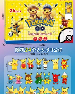 PIKACHU KALENDARZ ADWENTOWY 24NIESPODZIANKI FIGURKI DUŻE ODLICZANIE POKEMON 6790888