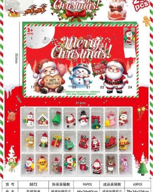 Kalendarz Adwentowy MIKOŁAJE 24 FIGURKI NA KAŻDY DZIEŃ OZDOBY ZAWIESZKI 6790910