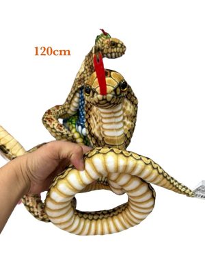 kolorowa kobra pluszowa zabawka maskotka pluszaki węże wąż różowy 120cm 6791527