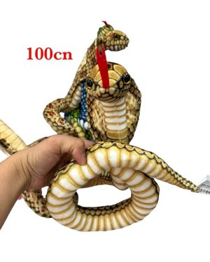 kolorowa kobra pluszowa zabawka maskotka pluszaki węże wąż różowy 100cm 6791528