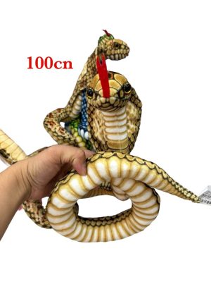 kolorowa kobra pluszowa zabawka maskotka pluszaki węże wąż różowy 100cm 6791528