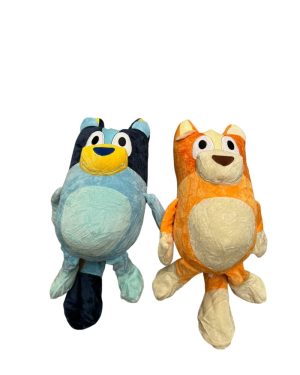 PODUSZKA MASKOTKI MIĘKKIE PRZYTULANKI PLUSZAKI BLUE I BINGO 40CM 6791623