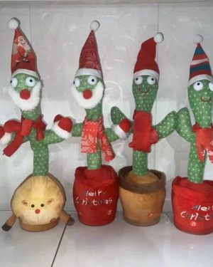 ŚWIĄTECZNA KAKTUS TAŃCZY ŚPIEWA ŚWIECI POWTARZA NA BATERIE 6791792