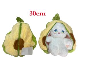 MASKOTKA PLUSZAK ZABAWKA SŁODKI KRÓLIK AWOKADO NIESPODZIANKA USZY 2w1 30 cm 6791795