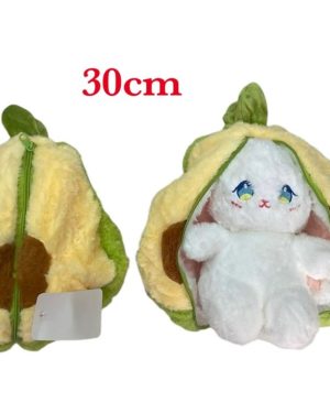 MASKOTKA PLUSZAK ZABAWKA SŁODKI KRÓLIK AWOKADO NIESPODZIANKA USZY 2w1 30 cm 6791795