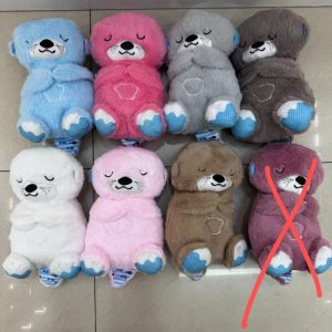 Muzyka dla dzieci oddychający miś dziecko kojąca wydra pluszowy 6791866