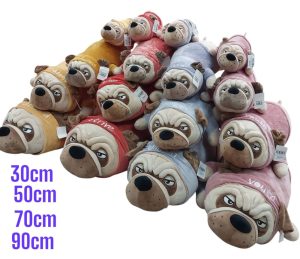 30 CM PLUSZOWY SŁODKI PIES MOPS MASKOTKA UROCZY PLUSZAK DLA DZIECI 6791989