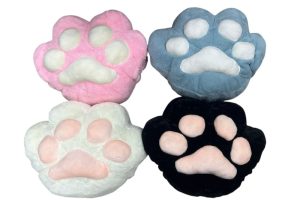 MASKOTKA PODUSZKA Z KOCEM OGRZEWACZ DO RĄK BIAŁA ŁAPA KOT PIES FUTERKO 2w1 6792009