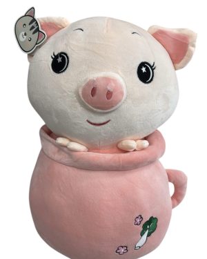 ŚWINKA W KUBKU MASKOTKA MIŚ PLUSZAK 45cm 6792023