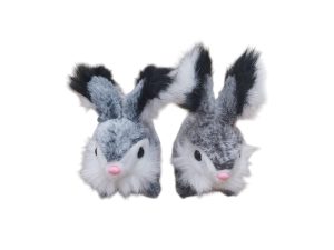 INTERAKTYWNY KRÓLICZEK SKACZĄCY CHODZĄCY ZABAWKA DLA DZIECI SZARY 6792046