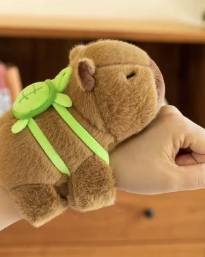 Maskotka Kapibara Pluszak z Plecakiem Zółwiem Opaska Na Rękę Kapybara 20cm 6792055