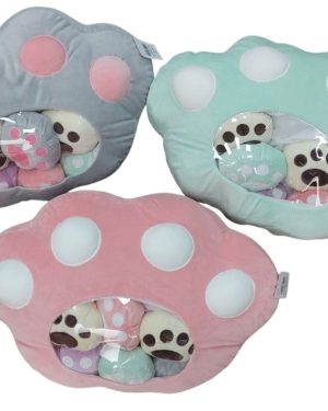 PLUSZOWA ZABAWKA PODUSZKA PUDDING DUŻA KOCIA ŁAPA 2w1 5 MINI ŁAP MASKOTKA 6792104