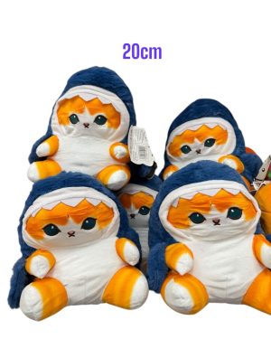 MASKOTKA KOT PRZEBRANY ZA REKINA_ MIĘCIUSI PLUSZAK   25CM 6792225