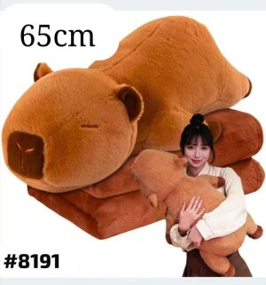 Kapibara leżąca z kocem 65CM 6792334