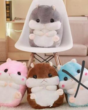 MASKOTKA PLUSZAK PRZYTULANKA SŁODKI CHOMIK BŁĘKITNY NIEBIESKI GIGANT 22 cm 6792373