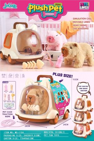 INTERAKTYWNA SŁODKA KAPIBARA W WALIZCE Z DŹWIĘKAMI PRZYJACIELEM I PREZENT 6792451