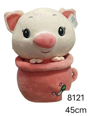 Maskotka świnka w kubku 45CM 6792498