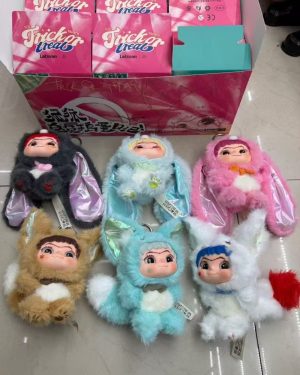 Wakuku V2 Fox and Bunny Trick Or Treat Series Pluszowy winylowy brelok do kluczy 6792653