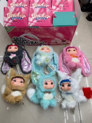 Wakuku V2 Fox and Bunny Trick Or Treat Series Pluszowy winylowy brelok do kluczy 6792653