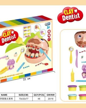 CIASTOLINA MASA PLASTYCZNA ZESTAW KREATYWNY DENTYSTA MASZYNKA STOMATOLOG 6793083