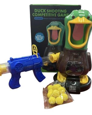 KACZKA GRA DLA DZIECI PISTOLET WYRZUTNIA KULKI CEL 6793139