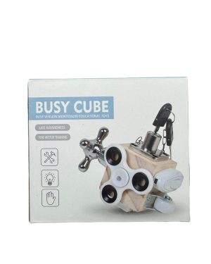 Busy Cube for Kids Sensory Board Montessori Toys for Toddlers_ Grey 6793245